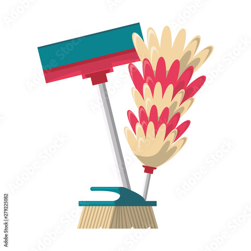 Set of cleaning equipment and products
