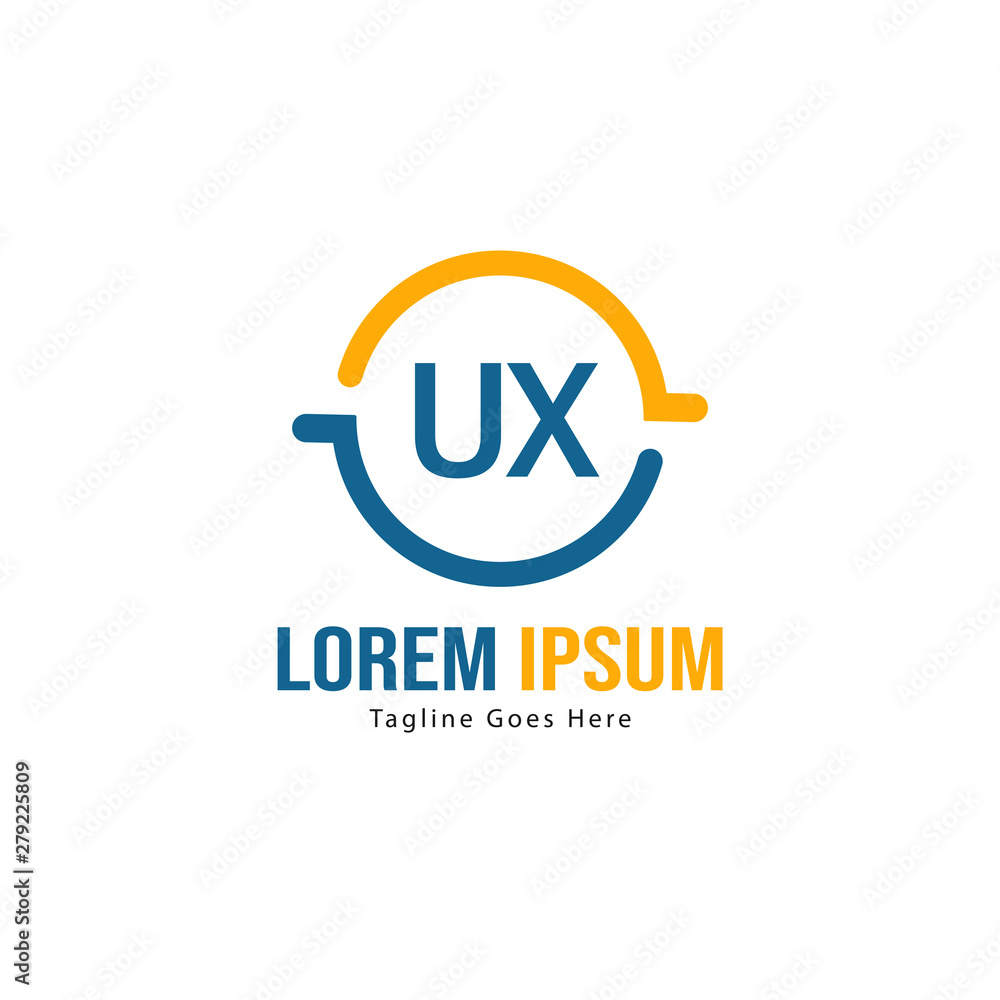UX Letter Logo Design. Creative Modern UX Letters Icon Illustration UX Letter Logo Design. Creative Modern UX Letters Icon Illustration