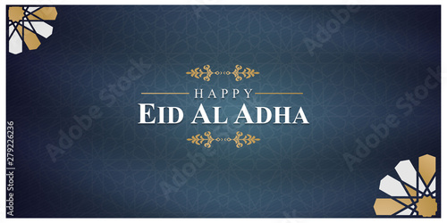 Muslim holiday Eid al-Adha. Billboard, Poster, Social Media, Greeting Card template vector illustration.
