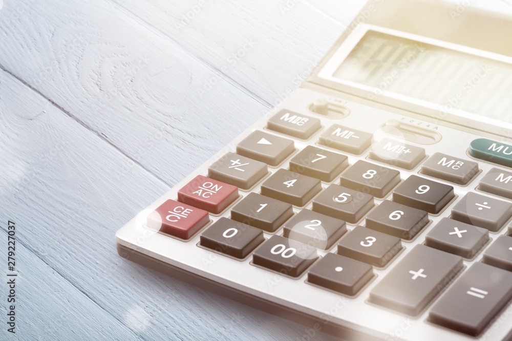 Calculator isolated on background, close up Calculator isolated on background, close up