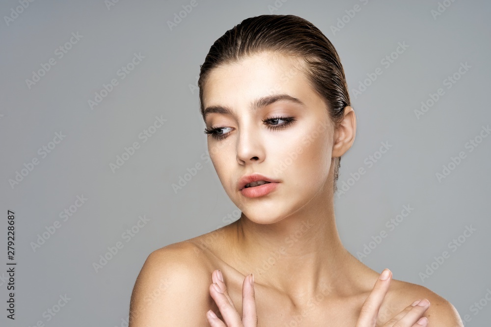 Portrait of young beautiful smiling woman Portrait of young beautiful smiling woman