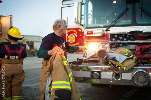Firefighter at work