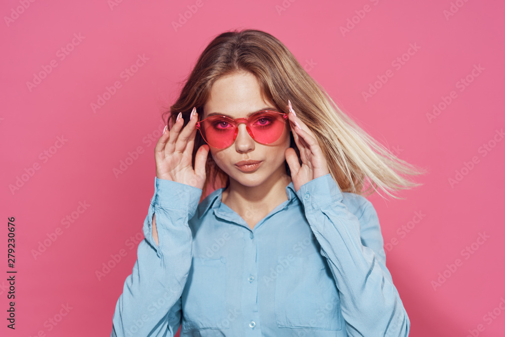portrait of a girl in glasses portrait of a girl in glasses