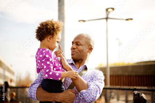 Photography Father and daughter (2-3) playing