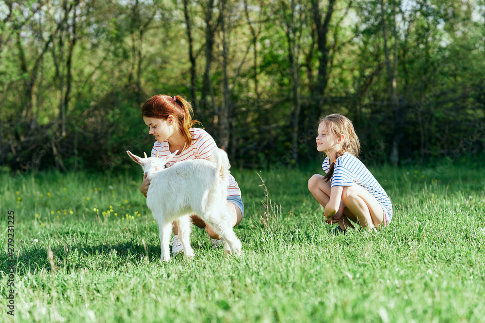 mother and daughter in the park mother and daughter in the park
