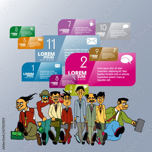 Business infographic elements data visualization vector design