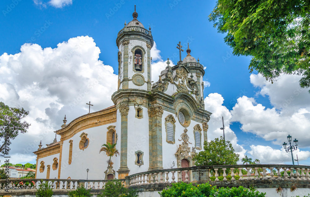 Sao Francisco de Assis Church in Sao Joao Del Rei, Minas Gerais, Brazil