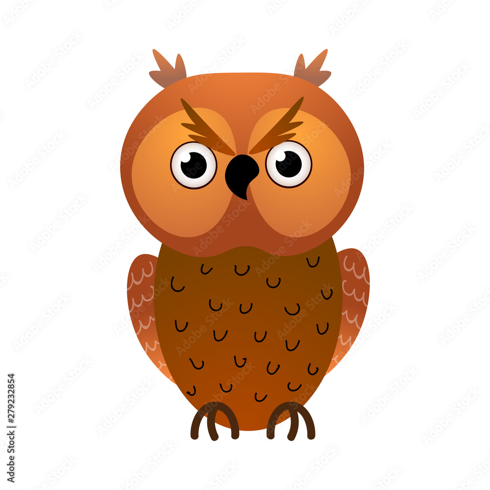 Cute old and wild owl bird, very concetrated looking Cute old and wild owl bird, very concetrated looking