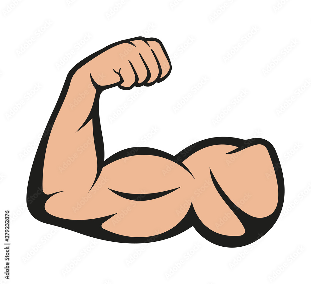 Biceps. Muscle icon. Vector illustration - obrazy, fototapety, plakaty 