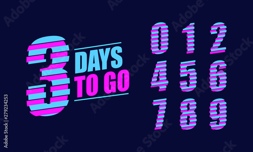 Number 1, 2, 3, 4, 5, 6, 7, 8, 9, 10 of days left to go Collection badges sale landing page banner