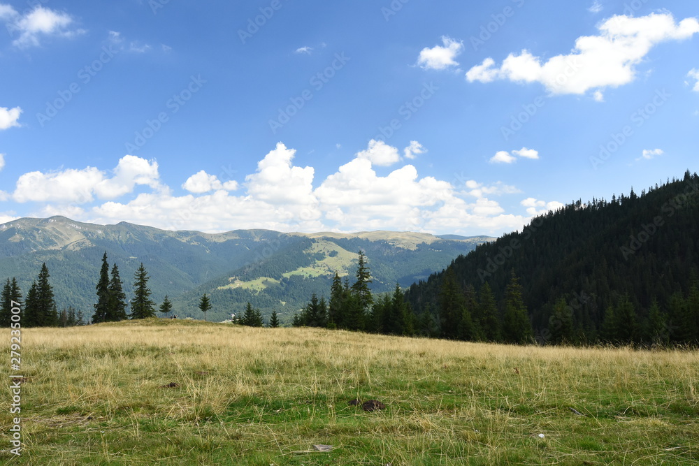 Hiking in the Carpathian Mountains.