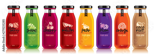 Ready design vector juice, fruit package set