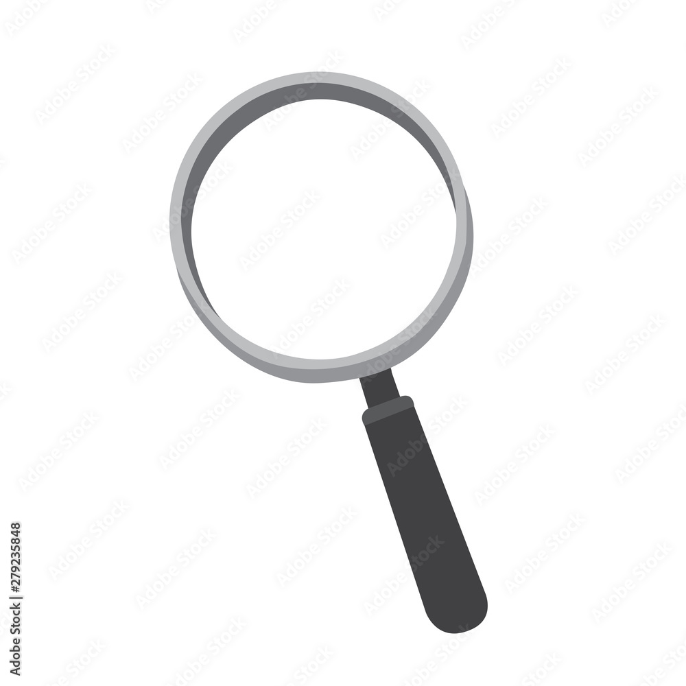 Isolated magnifying glass over a white background - Vector Isolated magnifying glass over a white background - Vector