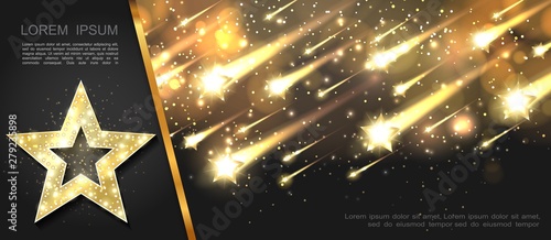 Abstract Glowing Starry Template