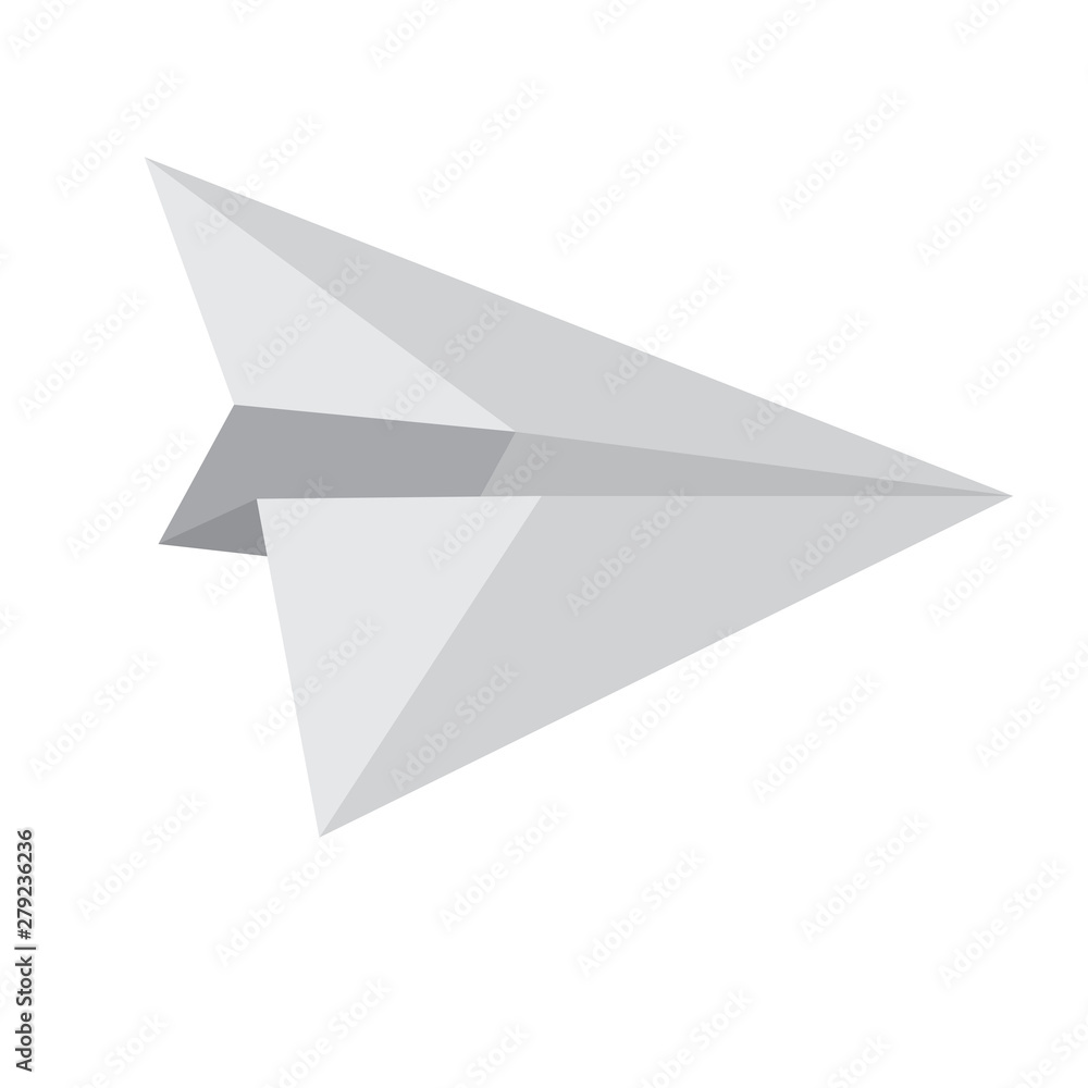 Isolated paper airplane over a white background - Vector Isolated paper airplane over a white background - Vector