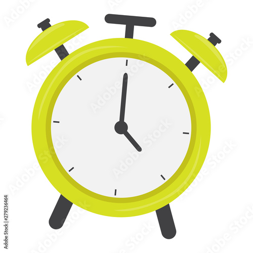 Isolated alarm clock over a white background - Vector