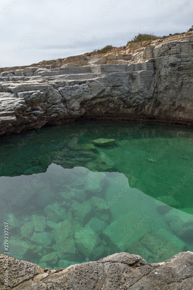 Giola Natural Pool in Thassos island, Greece