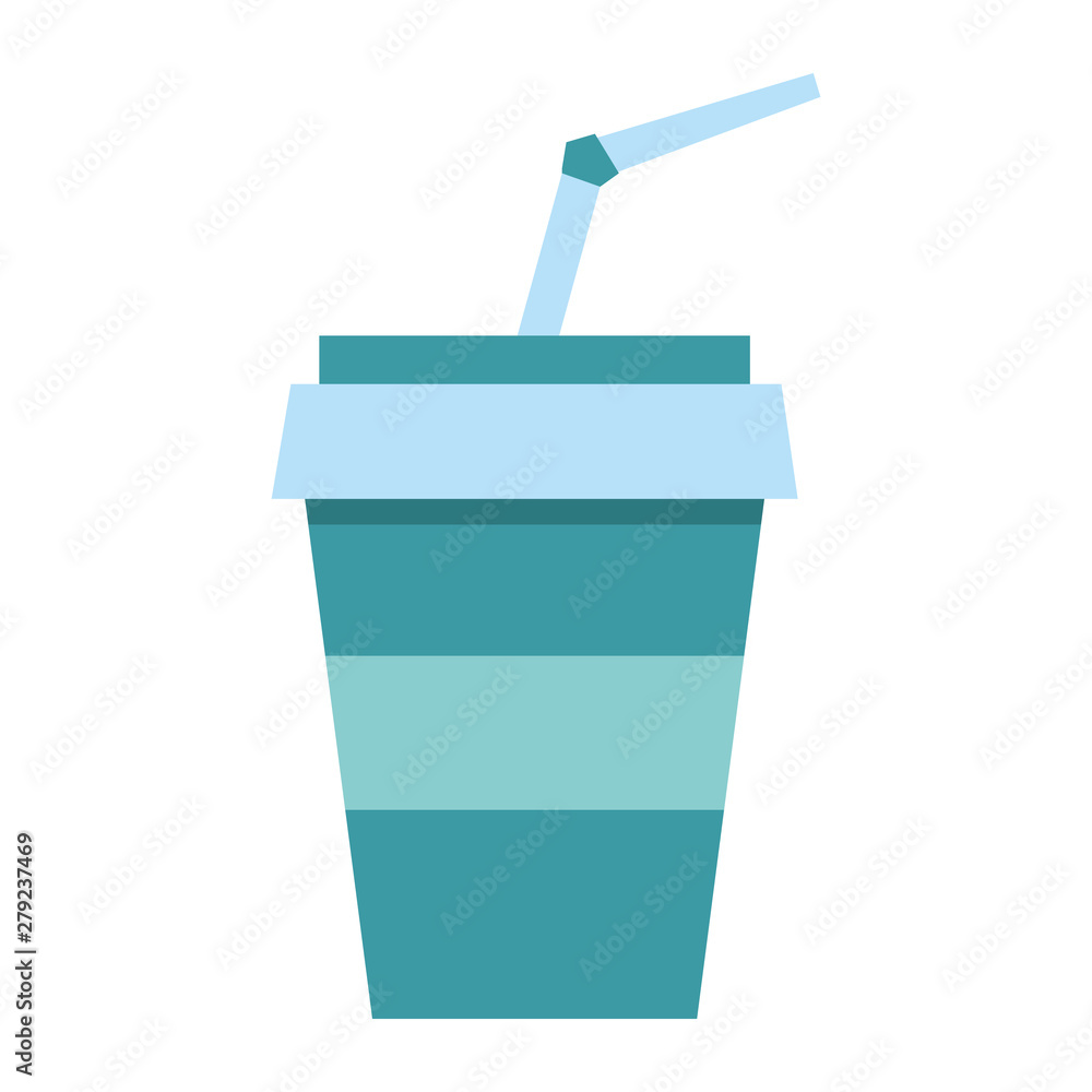 Soda drink cup with straw Soda drink cup with straw
