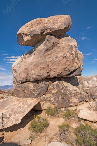 Balanced Boulders at the Top of a Desert Mountain