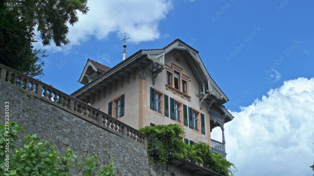 One of the finest buildings of the castle of Spiez in Switzerland. One of the finest buildings of the castle of Spiez in Switzerland.