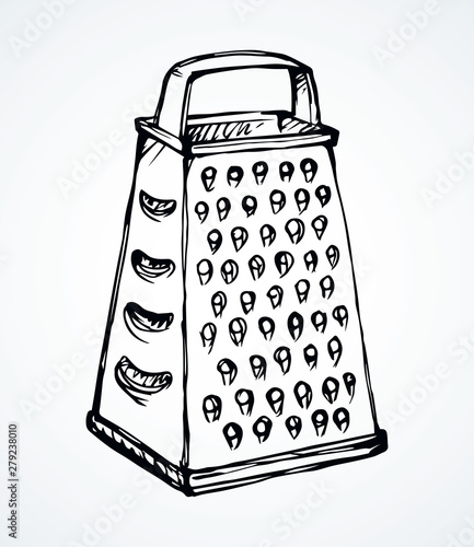 Iron grater. Vector drawing icon