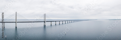Canvas Print Aerial view of the bridge between Denmark and Sweden, Oresundsbron
