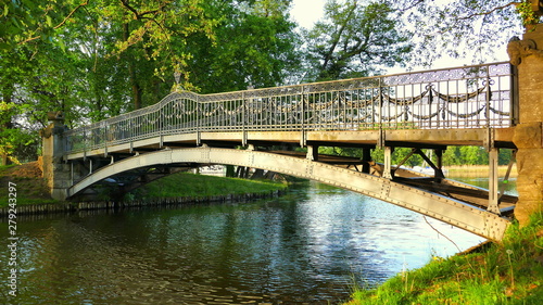 alte Brücke zur Liebesinsel beim Schloss Mirow in Mecklenburg photo