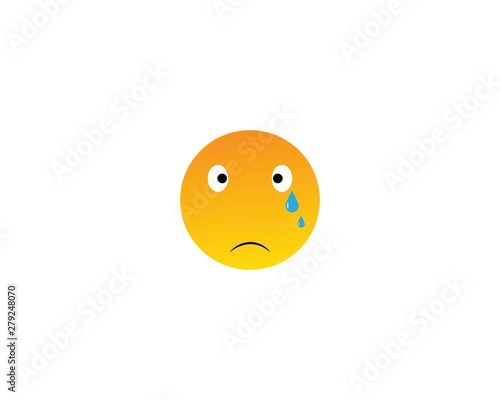 Emoticon logo vector icon template
