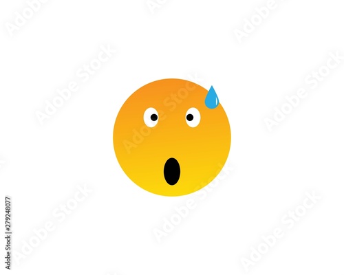 Emoticon logo vector icon template