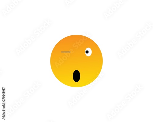 Emoticon logo vector icon template