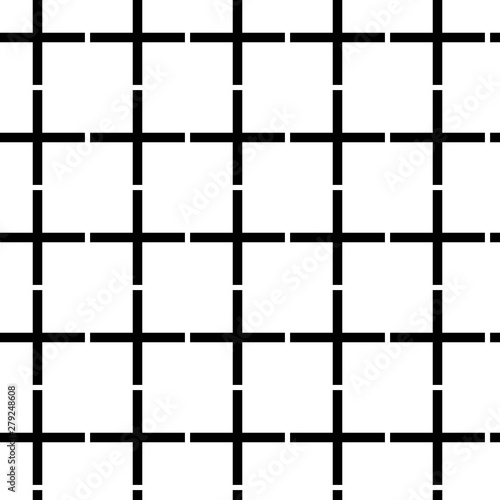 Simple, thick dashed lines/ square/ plus sign seamless pattern design