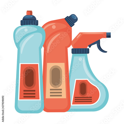 Set of cleaning equipment and products