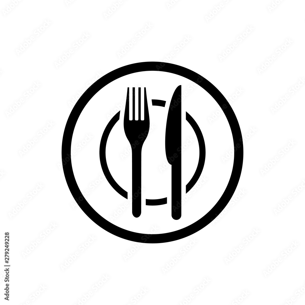 Restaurant, fork, knife icon vector symbol illustration Restaurant, fork, knife icon vector symbol illustration