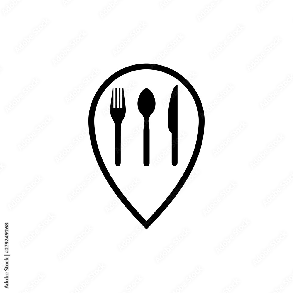 Restaurant, fork, knife icon vector symbol illustration Restaurant, fork, knife icon vector symbol illustration