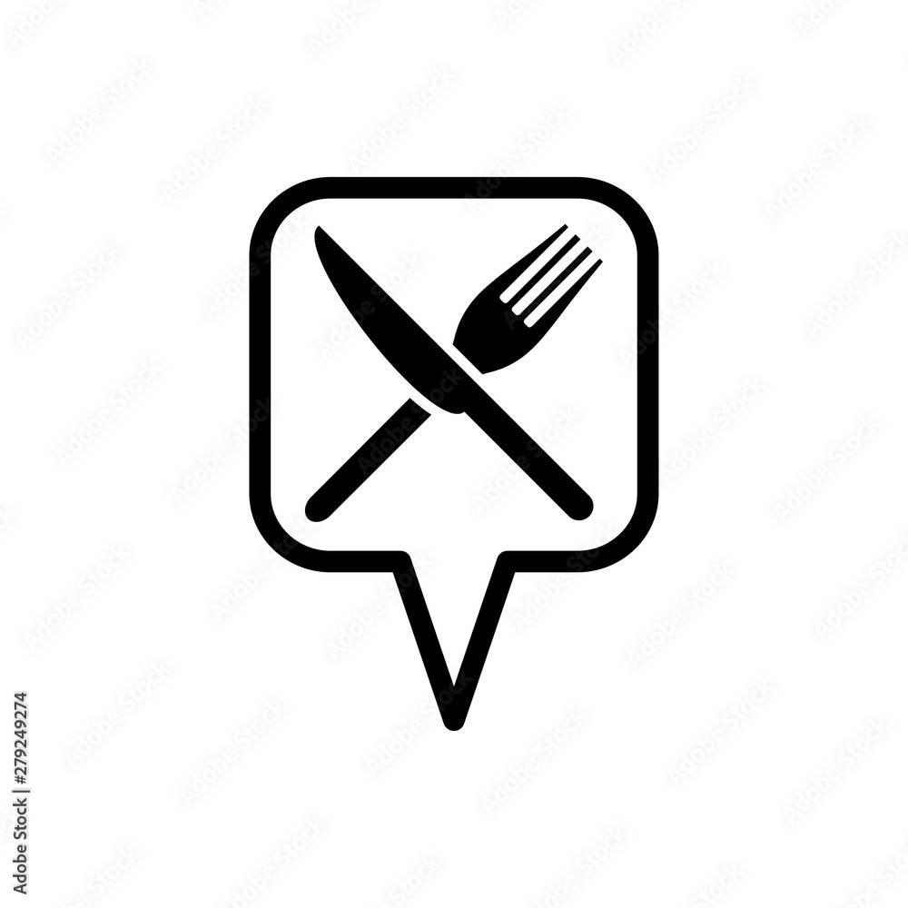 Restaurant, fork, knife icon vector symbol illustration Restaurant, fork, knife icon vector symbol illustration