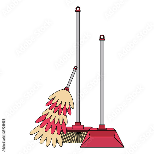 Set of cleaning equipment and products