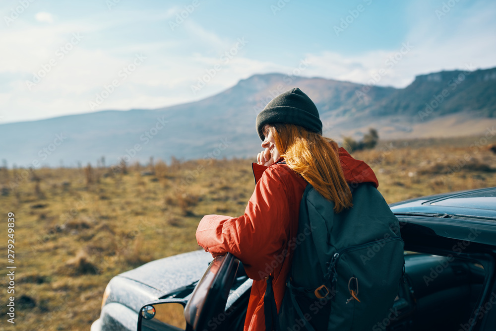female hiker in the mountains female hiker in the mountains