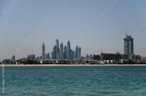 Dubai Marina in a may day. Dubai  United Arab Emirates