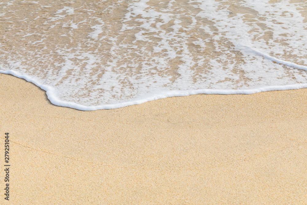 Soft wave of ocean on the sandy beach Soft wave of ocean on the sandy beach