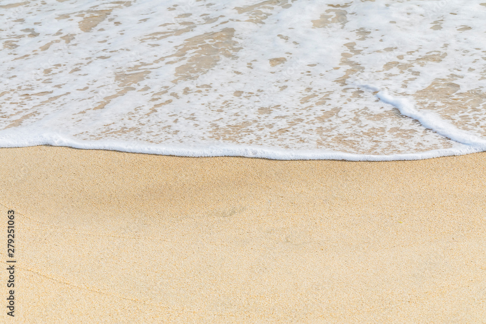 Soft wave of ocean on the sandy beach Soft wave of ocean on the sandy beach