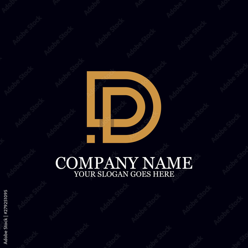 Fototapeta premium Letter DD Monogram Logo Inspiration, great for logo Marks
