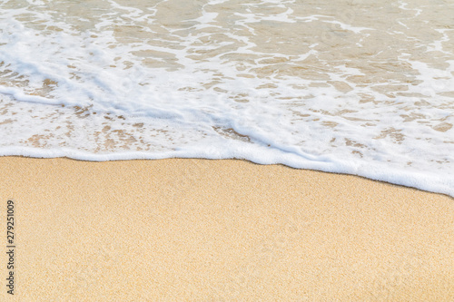 Soft wave of ocean on the sandy beach  © spacezerocom