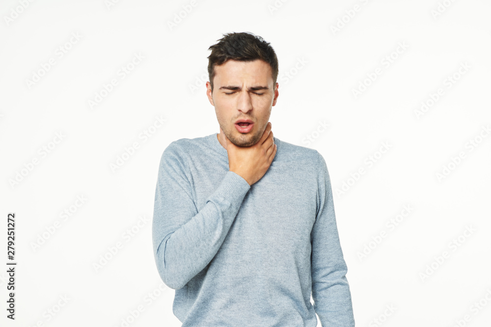 portrait of young man isolated on white background portrait of young man isolated on white background