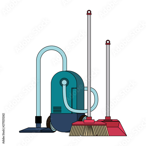 Set of cleaning equipment and products