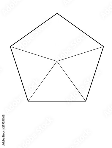 vector illustration of star in pentagon