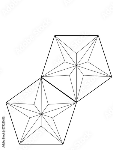 vector illustration of star in pentagon