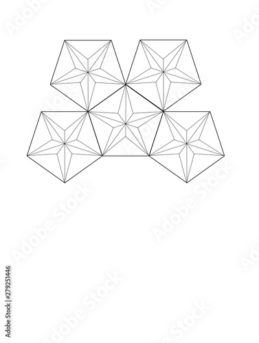 vector illustration of star in pentagon