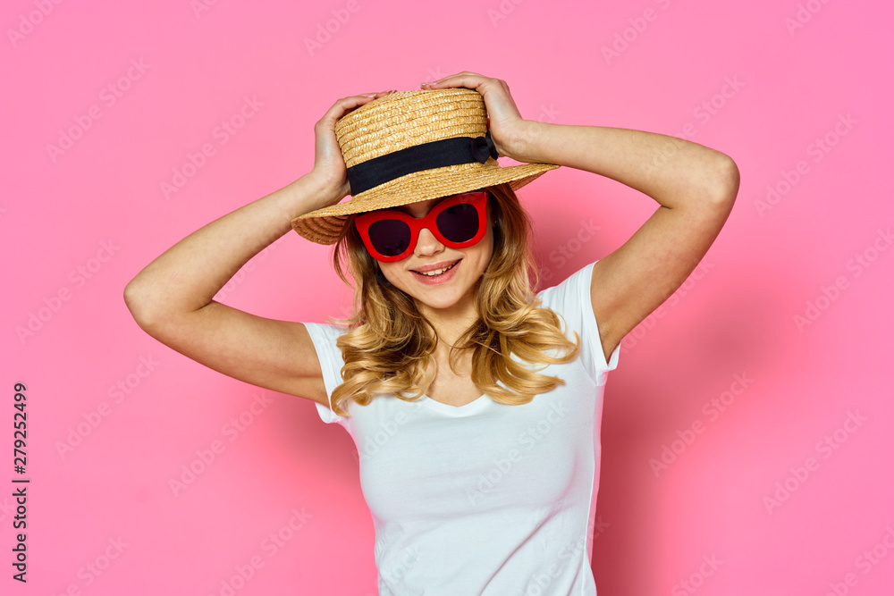 portrait of young woman in hat portrait of young woman in hat