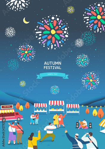 Autumn Travel and Festival Illustration