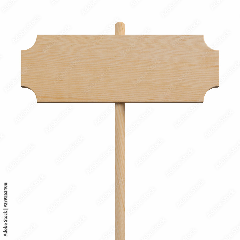 Wooden sign isolated on White Background. This has clipping path. illustration 3d rendering Wooden sign isolated on White Background. This has clipping path. illustration 3d rendering
